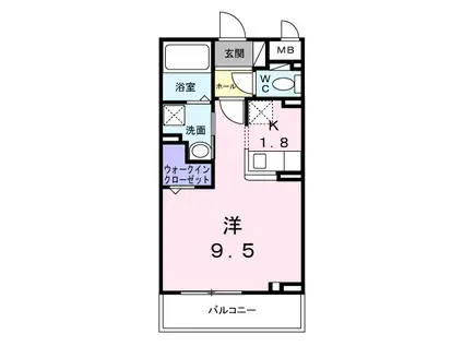 埼玉高速鉄道 鳩ケ谷駅 徒歩8分 3階建 新築(1K/2階)の間取り写真
