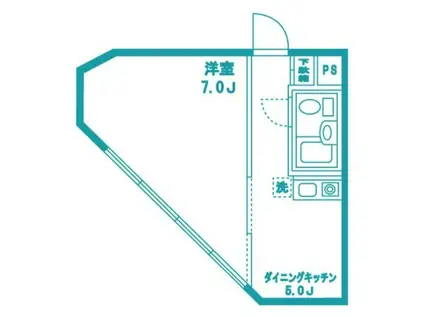 マック千束コート(1DK/3階)の間取り写真