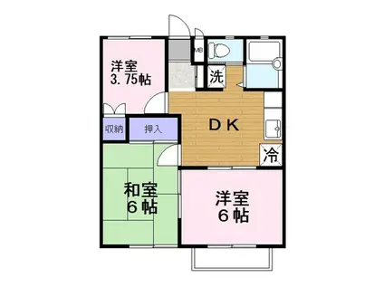 ナシキハイツ(3DK/2階)の間取り写真