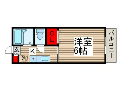 メゾンオーキスA(1K/1階)の間取り写真