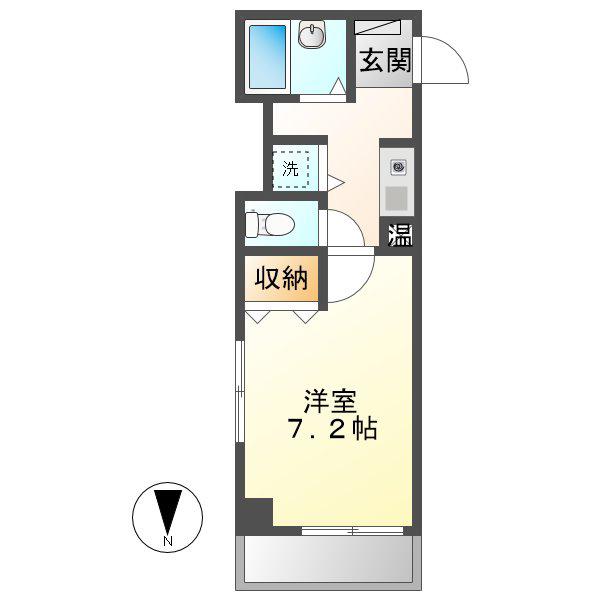 ライフステージ白壁(1K/5階)の間取り写真