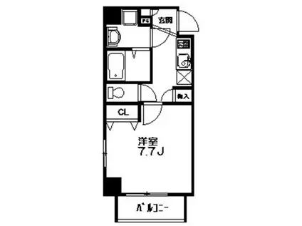 T-ROOT(1K/2階)の間取り写真