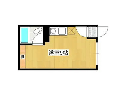 サンコーポ塩浜(ワンルーム/2階)の間取り写真