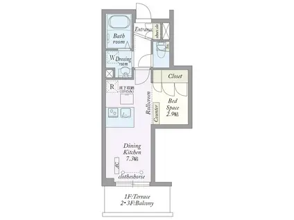 MY STYLE VINTAGE 洋光台(1DK/1階)の間取り写真