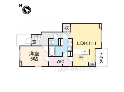 メディカル・馬淵西Ⅱ(1LDK/1階)の間取り写真