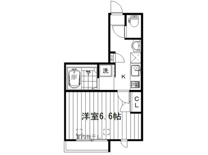 アルテコート新中野(1K/2階)の間取り写真