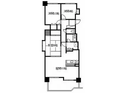 ライオンズガーデン旭川常盤公園1301(3LDK/13階)の間取り写真