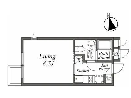 ARISTO白金高輪(1K/3階)の間取り写真