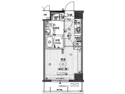 LEーLION南砂町(1K/2階)の間取り写真