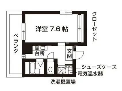 OCTHILL(1K/7階)の間取り写真