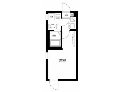 レジデンス梅島(1K/2階)の間取り写真