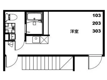 ウィズ小菅(ワンルーム/1階)の間取り写真
