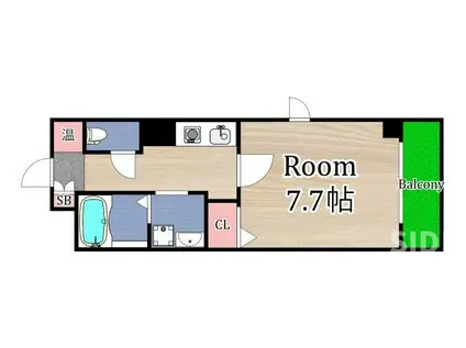 GROOVE守口駅前(1K/6階)の間取り写真