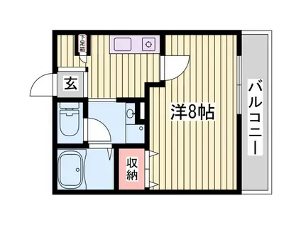 アパートメントハウス京口(1K/2階)の間取り写真