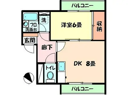 カーサ茗荷谷(1DK/1階)の間取り写真