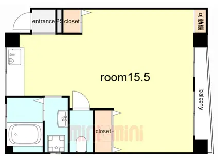 マンションカワサキ(2K/2階)の間取り写真