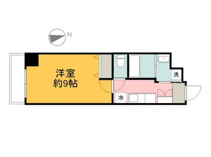 PABLO中広町(1K/2階)の間取り写真