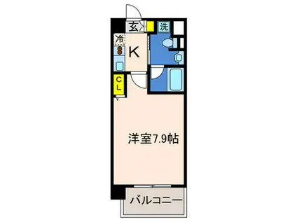 プロシード兵庫駅前通(1K/4階)の間取り写真