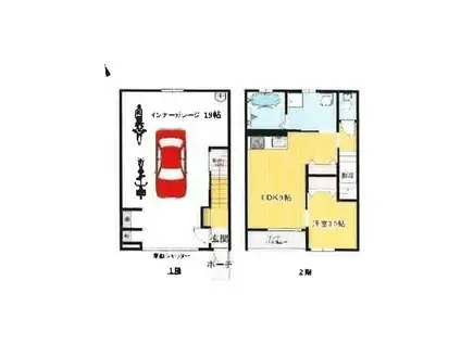 ガレージハウス FUJI PIT(1LDK/2階)の間取り写真