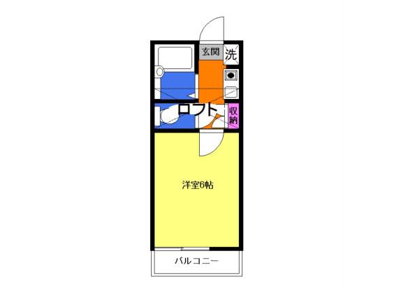 パークヒルアダチ(1K/2階)の間取り写真