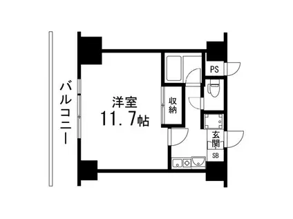 REPEAMENT勾当台(1K/4階)の間取り写真