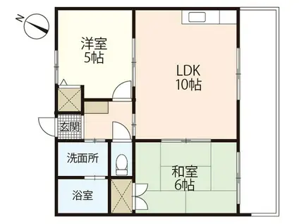 KSMビル(2LDK/3階)の間取り写真