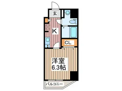 アルファコート草加2(1K/7階)の間取り写真