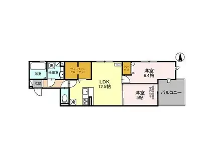 QUBE.2ND(2LDK/3階)の間取り写真