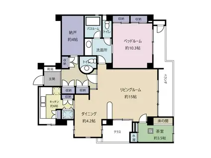 FLAT(1SLDK/1階)の間取り写真