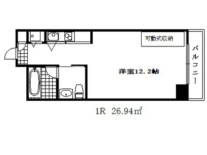 ロイスグラン神戸湊川公園(ワンルーム/3階)の間取り写真