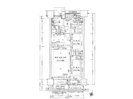 プラウド日本橋三越前(2LDK/7階)の間取り写真