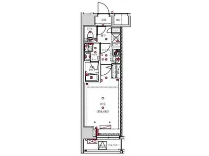 スパシエトラッド門前仲町(1K/9階)の間取り写真
