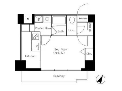 Y&ELF(1K/5階)の間取り写真