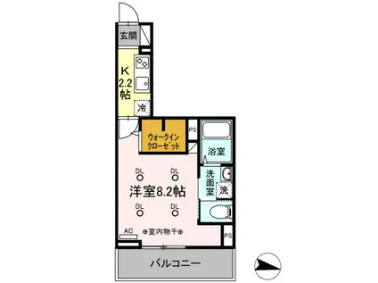 デサフィオ長町南百番館(1K/3階)の間取り写真