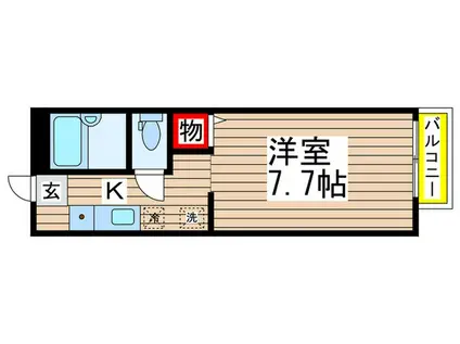 セラ・ム-ン(1K/1階)の間取り写真