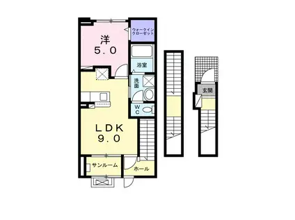 アーバン グランデ(1LDK/3階)の間取り写真