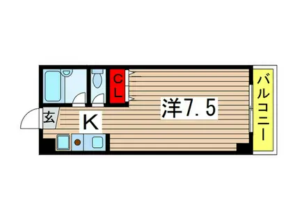 フローラル壱番館(1K/3階)の間取り写真