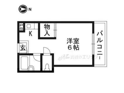 メゾンホワイト(1K/1階)の間取り写真
