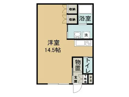 BOSSハイツ2(ワンルーム/1階)の間取り写真