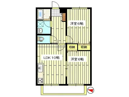 シトラスリリーフ(2LDK/1階)の間取り写真
