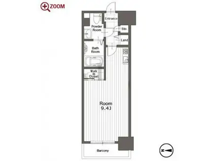 グラムハウス(ワンルーム/5階)の間取り写真