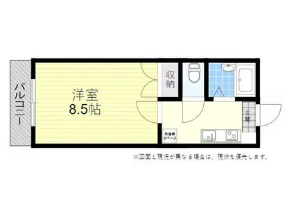 第3開世ビル(1K/1階)の間取り写真
