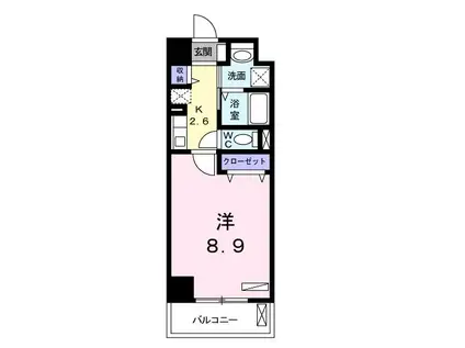 ストーンブリッジ名駅(1K/6階)の間取り写真