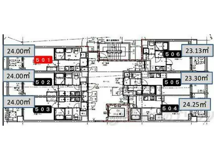 レグルス吹田元町(1K/5階)の間取り写真