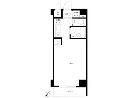 ルーブル目黒(1K/7階)の間取り写真