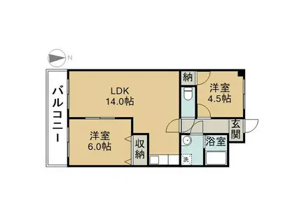 BELL TREES 津島(3LDK/2階)の間取り写真