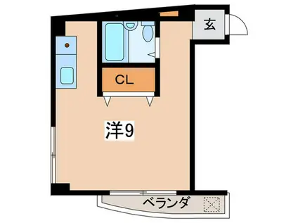 メゾン東横(ワンルーム/1階)の間取り写真