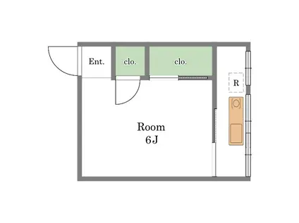 大津荘(ワンルーム/2階)の間取り写真