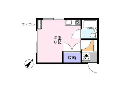 ビーンズ(ワンルーム/1階)の間取り写真