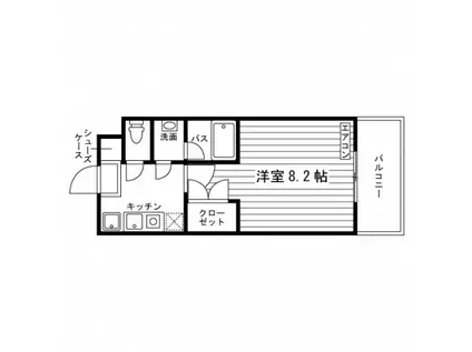 INDIGO HOUSE(1K/5階)の間取り写真